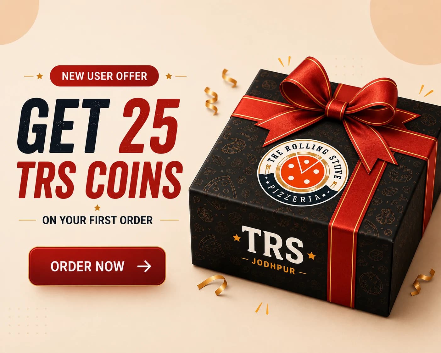 Get 25 TRS Coins on your first order